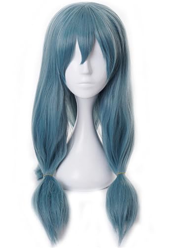 Windskids Mahito Cosplay Perücken Herren Lange Seeblau Glatte Haare Pony Kostümperücke Verkleidung Jujutsu Kaisen Mahito Halloween Karneval Party Maskerade Anime Wig von Windskids
