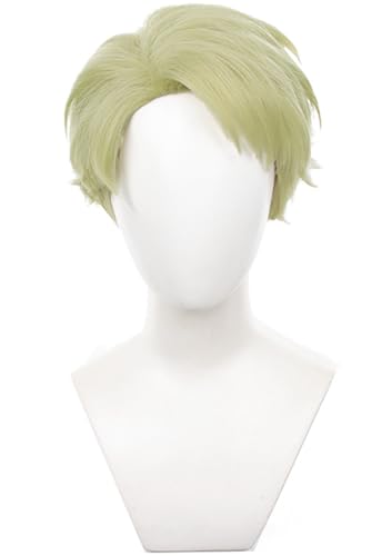 Windskids Nanami Kento Cosplay Perücken Herren Kurze Gelblich Grün Kostümperücke Verkleidung Jujutsu Kaisen Nanami Kento Halloween Karneval Party Maskerade Anime Wig von Windskids