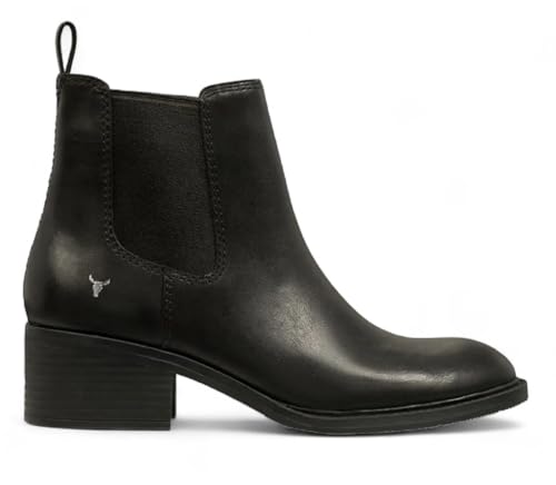 Windsorsmith Damen-Chelsea-Stiefel aus klassischem Leder in Schwarz – Ersetzen von Windsor Smith