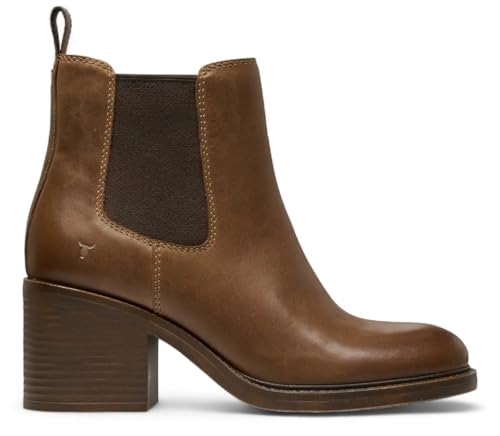Windsorsmith Damen-Knöchel-Chelsea-Stiefel aus klassischem Leder mit Plateausohle – Uni von Windsor Smith