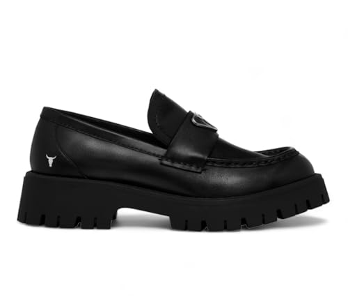 Windsorsmith Damen-Schuhe aus Schwarzem Leder mit klobiger Plateausohle – Throne Windsorsmith Damen-Schuhe aus Schwarzem Leder mit klobiger Plateausohle – Throne von Windsor Smith