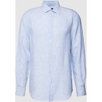 Windsor Hemd aus Leinen mit Streifenmuster Modell 'Lapo' in Hellblau, Größe 41 von Windsor