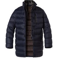 Windsor Herren Daunenjacke blau Mikrofaser unifarben von Windsor
