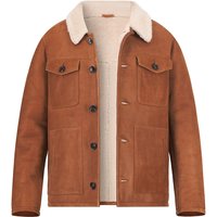 Windsor Herren Lammfelljacke braun unifarben von Windsor