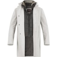 Windsor Herren Mantel grau unifarben von Windsor