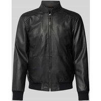 Windsor Jacke in Leder-Optik Modell 'Borello' in Metallic Black, Größe 48 von Windsor