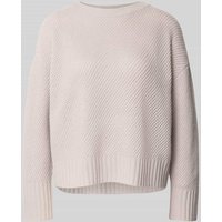 Windsor Regular Fit Wollpullover mit Kaschmir-Anteil und Strukturmuster in Stein, Größe 38 von Windsor
