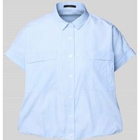 Windsor Relaxed Fit Hemdbluse mit aufgesetzten Brusttaschen in Hellblau Melange, Größe 36 von Windsor