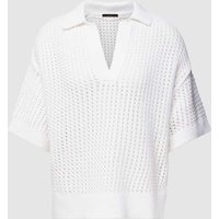 Windsor Strickshirt mit V-Ausschnitt in Weiss, Größe 40 von Windsor