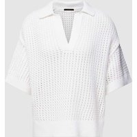 Windsor Strickshirt mit V-Ausschnitt in Weiss, Größe 42 von Windsor