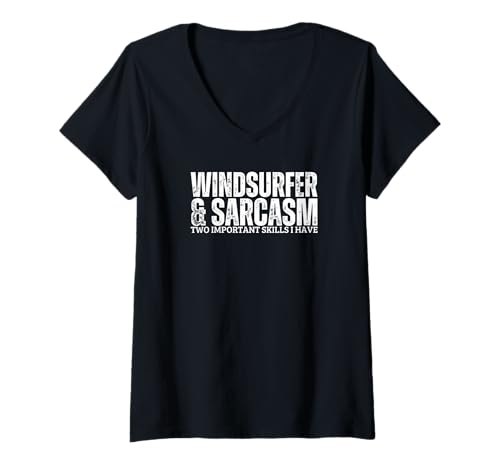 Damen Windsurfer und Sarkasmus Lustiges Windsurfen T-Shirt mit V-Ausschnitt Damen Windsurfer und Sarkasmus Lustiges Windsurfen T-Shirt mit V-Ausschnitt von Windsurf Gifts For Men And Women