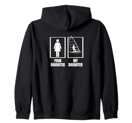 Windsurfer Deine Tochter Meine Tochter Mama Lustiges Windsurfen Kapuzenjacke Windsurfer Deine Tochter Meine Tochter Mama Lustiges Windsurfen Kapuzenjacke von Windsurf Gifts For Men And Women