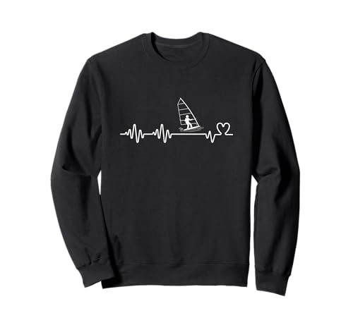 Windsurfer Herzschlag Herren Damen Lustig Windsurfen Sweatshirt Windsurfer Herzschlag Herren Damen Lustig Windsurfen Sweatshirt von Windsurf Gifts For Men And Women