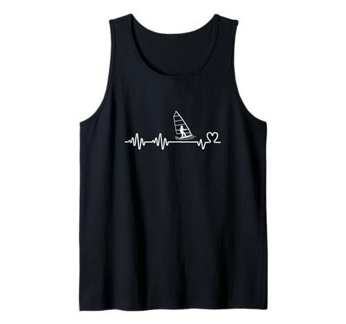 Windsurfer Herzschlag Herren Damen Lustig Windsurfen Tank Top Windsurfer Herzschlag Herren Damen Lustig Windsurfen Tank Top von Windsurf Gifts For Men And Women