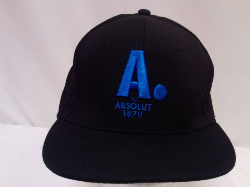 Jahrgang A. Absolut Vodka Schwarz Einstellbaren Snap Zurück Trucker Mütze Einheitsgröße von Windwalkerhats