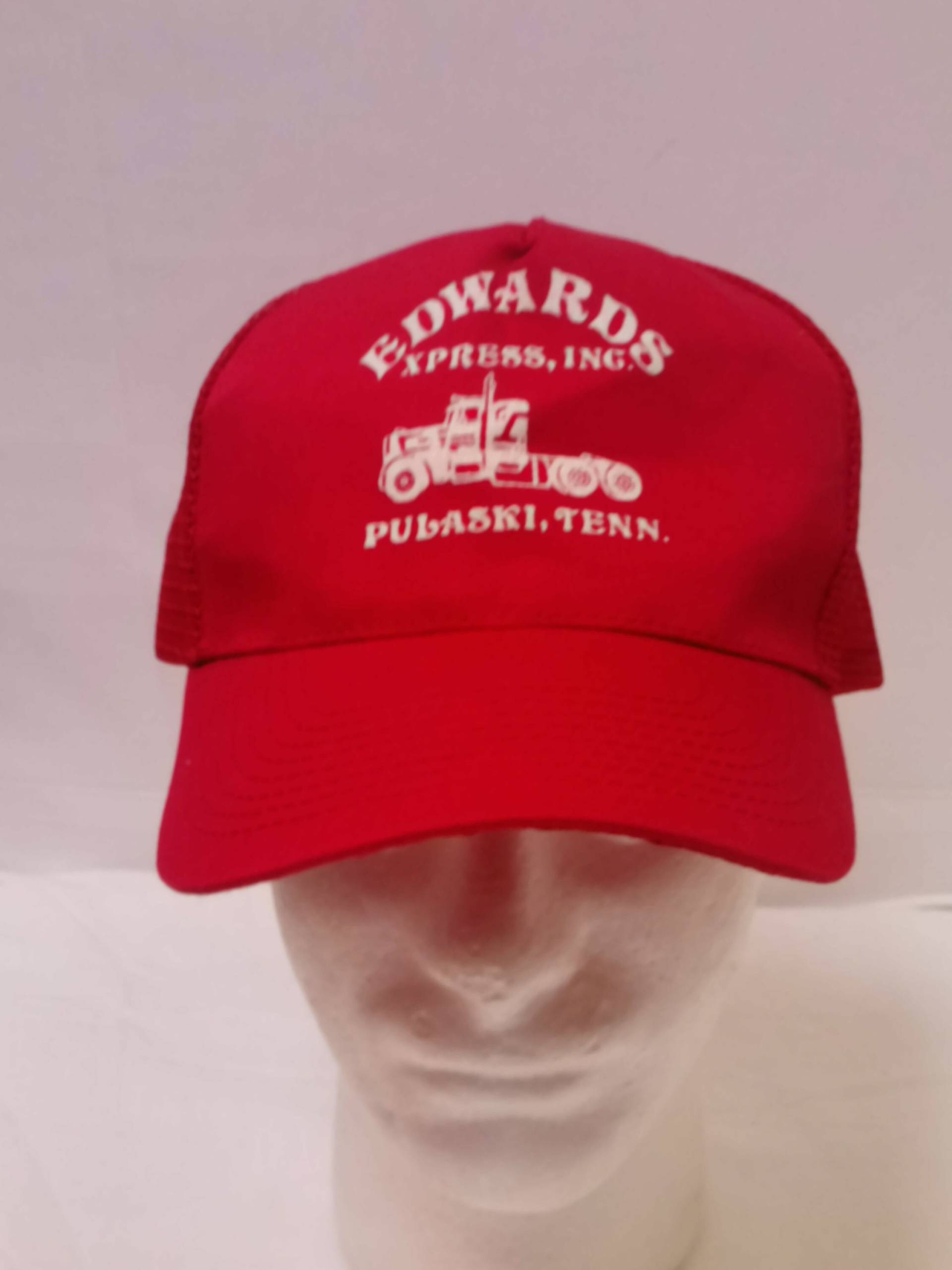 Vtg. Edward Xpress Pulaski Tennessee Rot Mesh Einstellbaren Snap Zurück Trucker Mütze von Windwalkerhats