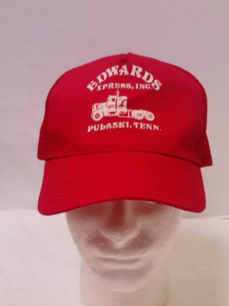 Vtg. Edward Xpress Pulaski Tennessee Rot Mesh Einstellbaren Snap Zurück Trucker Mütze von Windwalkerhats