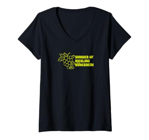 Damen Sommer Riesling 2025 Weinfest Rudesheim T-Shirt mit V-Ausschnitt Damen Sommer Riesling 2025 Weinfest Rudesheim T-Shirt mit V-Ausschnitt von Wine Festival