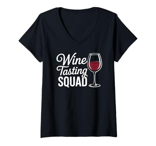 Damen Weinprobe Squad Winery Tour T-Shirt mit V-Ausschnitt Damen Weinprobe Squad Winery Tour T-Shirt mit V-Ausschnitt von Wine Tasting Festival
