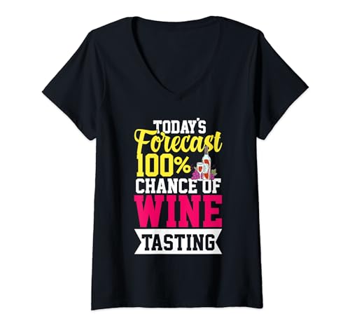Damen Weinprobe Lustig Alkohol machen Trinken T-Shirt mit V-Ausschnitt Damen Weinprobe Lustig Alkohol machen Trinken T-Shirt mit V-Ausschnitt von Wine Tasting