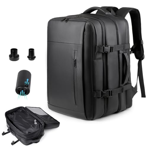 WingFly Vakuum Rucksack Handgepäck Flugzeug Airbag Rucksack Vakuum mit Vakuumsystem Reisen 45x30x26CM Damen Vacuum Reiserucksack mit Pumpe Wasserdicht Herren Vakuum Koffer (B) von WingFly