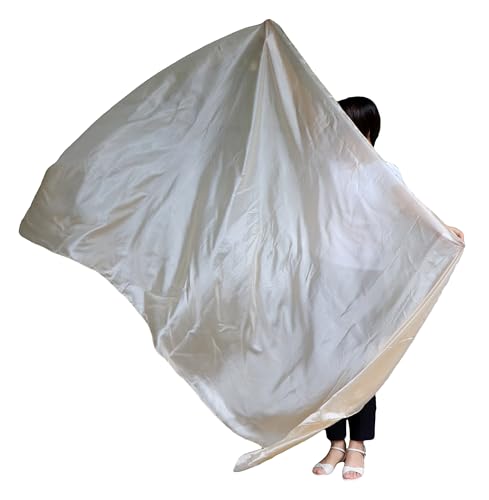 Winged Sirenny Bauchtanz Schleier aus Echter Seide Handbemalt 270 x 135cm, Fließender Luxus Bauchtanz-Schal,beige Winged Sirenny Bauchtanz Schleier aus Echter Seide Handbemalt 270 x 135cm, Fließender Luxus Bauchtanz-Schal,beige von Winged Sirenny