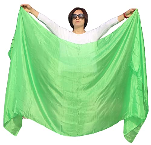 Winged Sirenny Tanzseidenschleier aus 100% Seide (270x110 cm), Unifarben Bauchtanzschal mit Handgerollten Kanten, Leicht & Elegant für Tanzshows, Bühnenauftritte & Fotoshootings, grün Winged Sirenny Tanzseidenschleier aus 100% Seide (270x110 cm), Unifarben Bauchtanzschal mit Handgerollten Kanten, Leicht & Elegant für Tanzshows, Bühnenauftritte & Fotoshootings, grün von Winged Sirenny