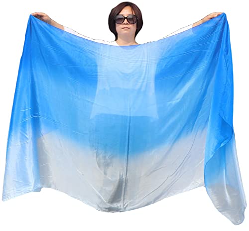 Winged Sirenny Handbemalter Bauchtanz Seidenschleier Farbverlauf 270×110cm, Leicht Elegant für Orientalischen Tanz, Auftritte, Fotoshootings & Bühnenperformances, Handrollierte Kanten, blau Winged Sirenny Handbemalter Bauchtanz Seidenschleier Farbverlauf 270×110cm, Leicht Elegant für Orientalischen Tanz, Auftritte, Fotoshootings & Bühnenperformances, Handrollierte Kanten, blau von Winged Sirenny