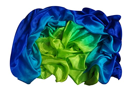 Winged Sirenny Handbemalter Seidenschleier für Bauchtanz, 3-Farben Voile mit handgerollten Kanten, 270x110cm Leichter Mulberry Seidenstoff für Orientalischen Tanz & Aufführungen, blau/pfau/gelb/grün Winged Sirenny Handbemalter Seidenschleier für Bauchtanz, 3-Farben Voile mit handgerollten Kanten, 270x110cm Leichter Mulberry Seidenstoff für Orientalischen Tanz & Aufführungen, blau/pfau/gelb/grün von Winged Sirenny