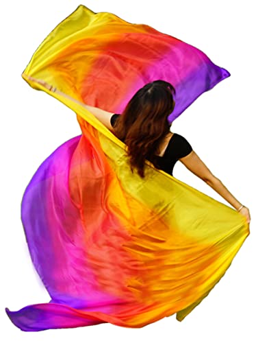 Winged Sirenny Bauchtanz Seidenschleier, Leichter Handbemalter Schleier aus Seide für Tanz, Bühnenshows & Künstlerische Darbietungen. Tragetasche & Handgerollten Kanten, Purpurlicht Winged Sirenny Bauchtanz Seidenschleier, Leichter Handbemalter Schleier aus Seide für Tanz, Bühnenshows & Künstlerische Darbietungen. Tragetasche & Handgerollten Kanten, Purpurlicht von Winged Sirenny