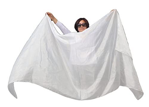 Winged Sirenny Tanzseidenschleier aus 100% Seide (270x110 cm), Unifarben Bauchtanzschal mit Handgerollten Kanten, Leicht & Elegant für Tanzshows, Bühnenauftritte & Fotoshootings, weiß Winged Sirenny Tanzseidenschleier aus 100% Seide (270x110 cm), Unifarben Bauchtanzschal mit Handgerollten Kanten, Leicht & Elegant für Tanzshows, Bühnenauftritte & Fotoshootings, weiß von Winged Sirenny