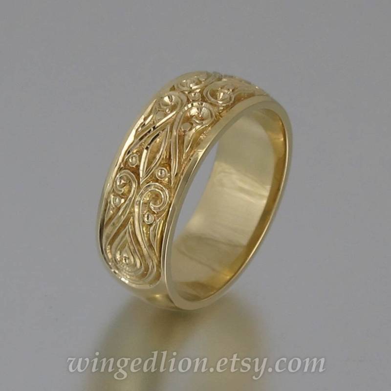 Der Prince Charming 14K Gold Herren-Trauring von WingedLion