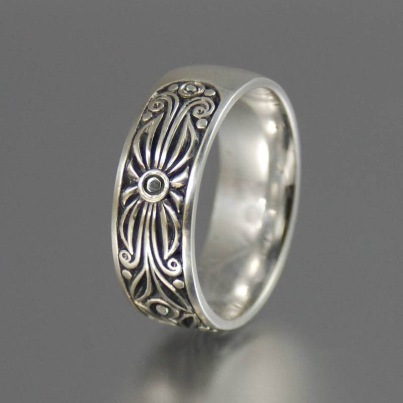 Ehering Für Männer, Der Weisse Graf Silber von WingedLion