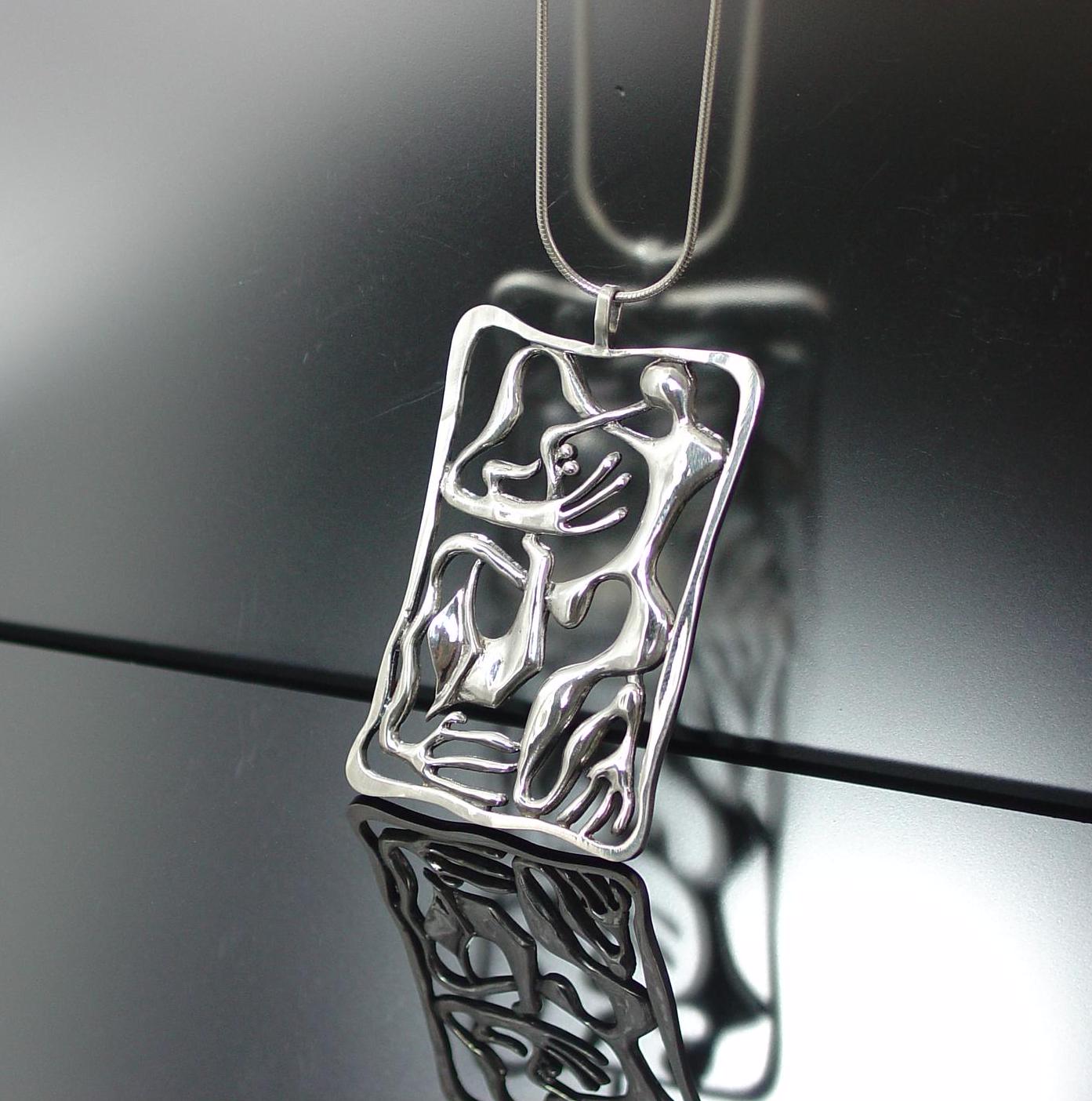 Saxophonist Sterling Silber Anhänger Musikinstrument Schmuck von WingedLion