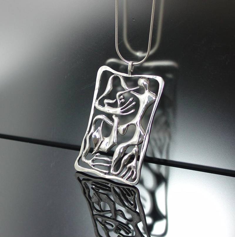 Saxophonist Sterling Silber Anhänger Musikinstrument Schmuck von WingedLion