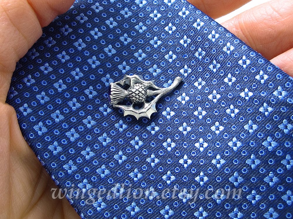 Silber Krawattennadel, Amethyst Krawattennadel Mit von WingedLion