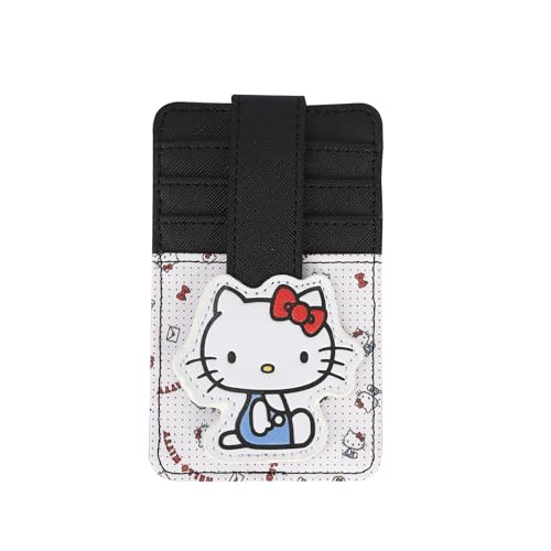 WINGHOUSE Hello Cat Kitty RFID-blockierender Kartenhalter, Weiss/opulenter Garten, Kartenhalter-Geldbörse von Winghouse