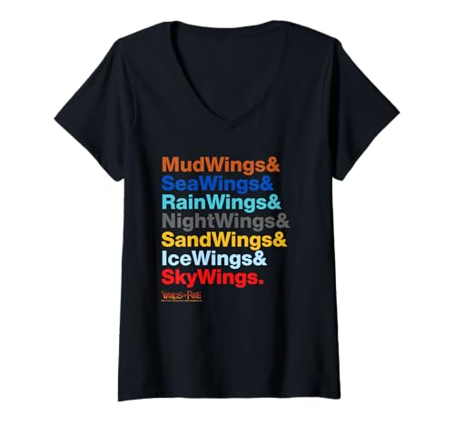 Damen Wings of Fire Ampersand Names T-Shirt mit V-Ausschnitt von Wings of Fire