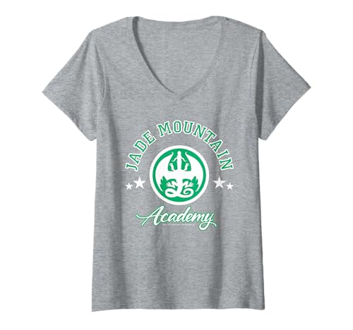 Damen Wings of Fire Jade Mountain Academy T-Shirt mit V-Ausschnitt Damen Wings of Fire Jade Mountain Academy T-Shirt mit V-Ausschnitt von Wings of Fire