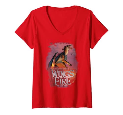 Damen Wings of Fire The Dark Secret Cover T-Shirt mit V-Ausschnitt Damen Wings of Fire The Dark Secret Cover T-Shirt mit V-Ausschnitt von Wings of Fire