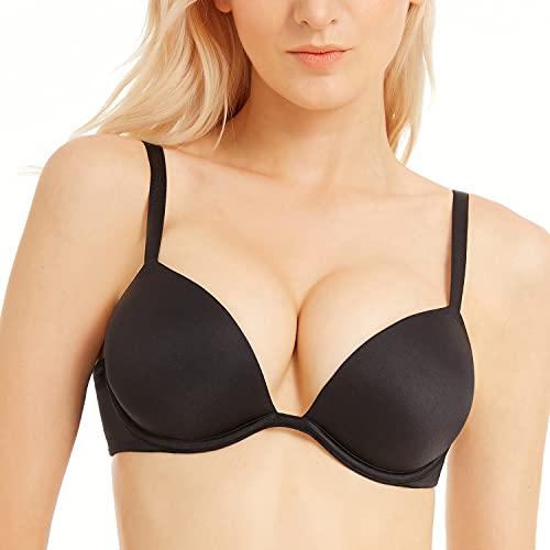 Wingslove Damen Push Up BH Deep V Plunge Bügel T-Shirt BH Multiway 2 Cups Up von Wingslove