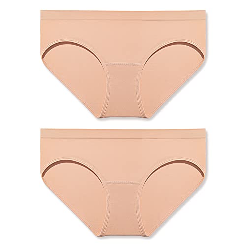 Wingslove Unterhosen Damen Seamless Unterwäsche Mittel Taille Panties Stretch Übergröße Atmungsaktiv Slips 2er Pack (Pink M/L) von Wingslove