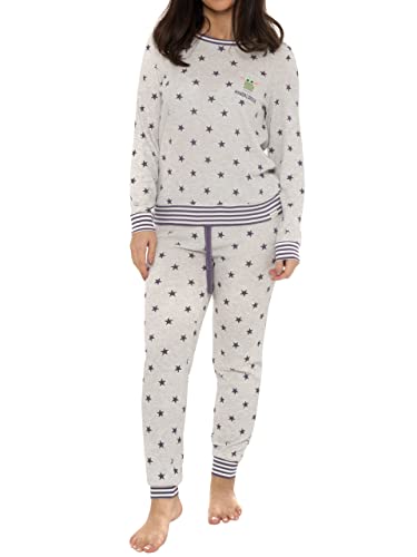 Wingwalker Damen Disney Star Wars Pyjamas Frauen Die Mandalorian Waffel PJs Grau Medium von Wingwalker