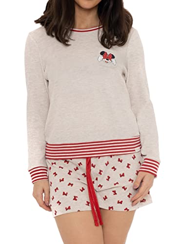 Wingwalker Damen Disney Minnie Mouse Pyjama Damen Waffel Kurz-PJ's Grau XX-Large von Wingwalker