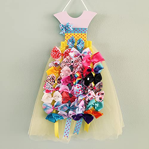 Winhappyhome Prinzessin Kleid Muster Anhänger Kinder Haarnadel Haarschmuck Aufbewahrung Dekoration Wandbehang Mädchen Schlafzimmer Multifunktionale Dekoration Basteln (Gelb) von Winhappyhome