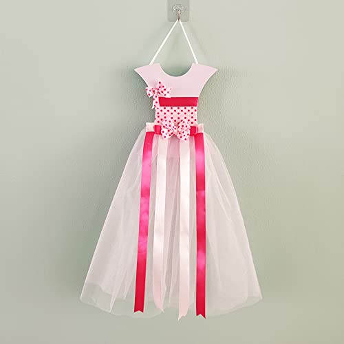 Winhappyhome Prinzessin Kleid Muster Anhänger Kinder Haarnadel Haarschmuck Aufbewahrung Dekoration Wandbehang Mädchen Schlafzimmer Multifunktionale Dekoration Basteln (Rosa) von Winhappyhome