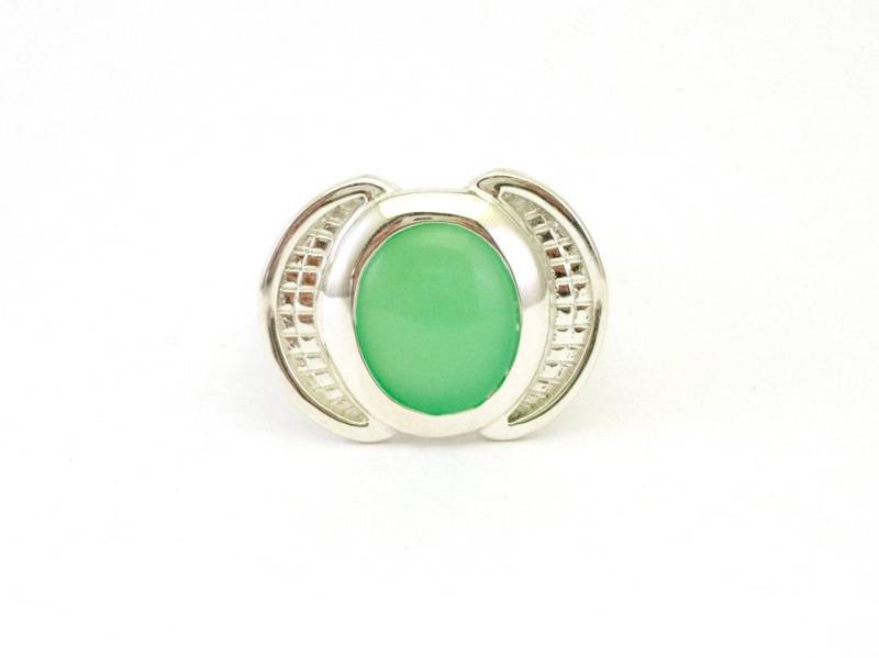 Chrysophrase Silber Lächeln Ring Größe 7 Chrysophrase Silber Lächeln Ring Größe 7 von WinifredJewelry