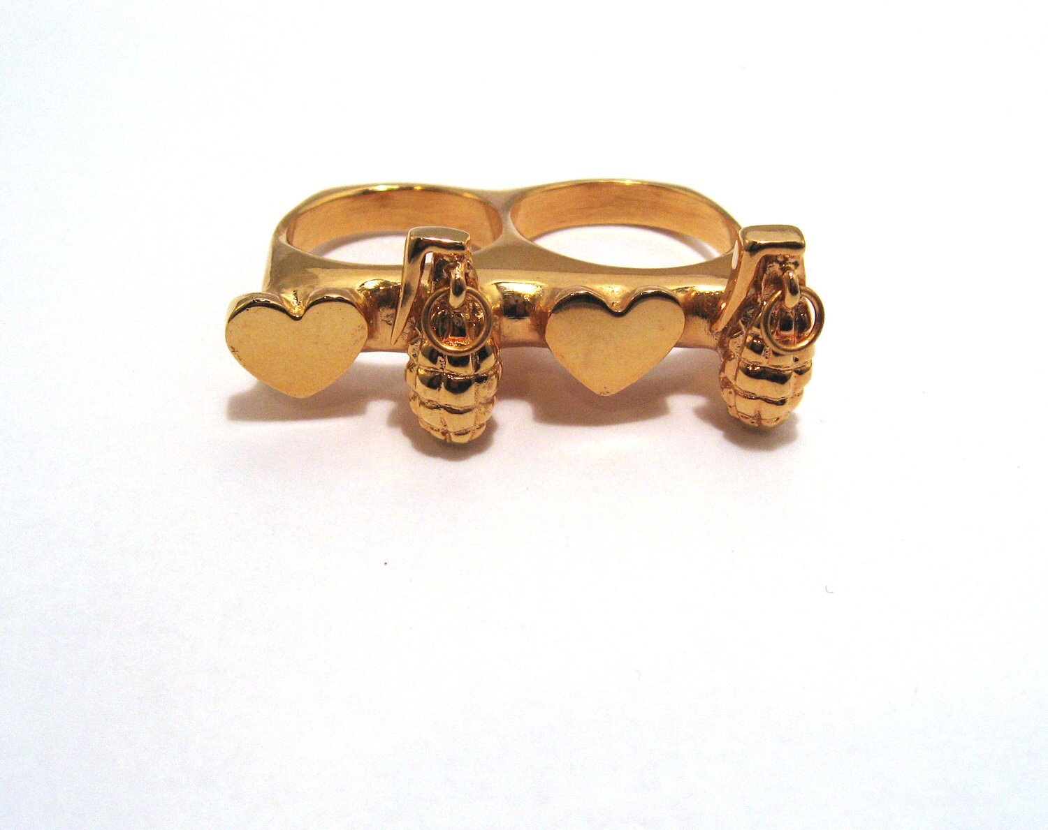 Lovebomb Loveknuckle, Double Knuckle Ring, 2 Finger Herz Ring Größe 5, 5 Lovebomb Loveknuckle, Double Knuckle Ring, 2 Finger Herz Ring Größe 5, 5 von WinifredJewelry