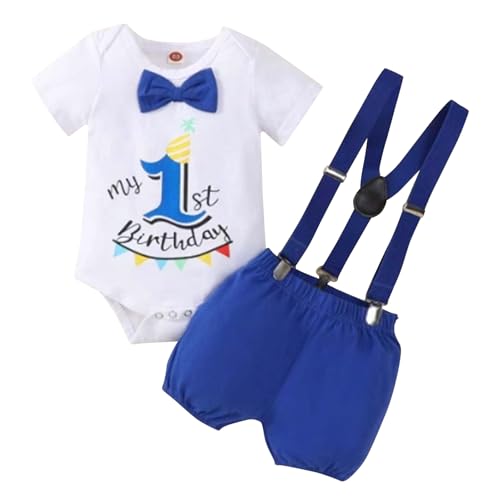Winmany Baby Jungen 1. Geburtstag Outfit Kleinkind Cake Smash Kleidung Kurzarm Strampler Hosenträger Shorts Erster Geburtstag Kleidung Set Winmany Baby Jungen 1. Geburtstag Outfit Kleinkind Cake Smash Kleidung Kurzarm Strampler Hosenträger Shorts Erster Geburtstag Kleidung Set von Winmany