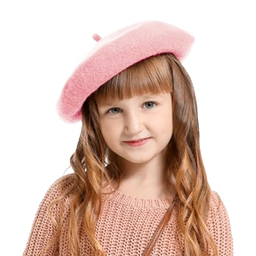 Winmany Baskenmütze für Kleinkinder Mädchen einfarbig französische Beanie-Mütze Herbst Winter Wolle Künstlermütze von Winmany